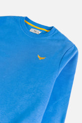 Gold Eagle Fleece Sweatshirt - Neon Blue